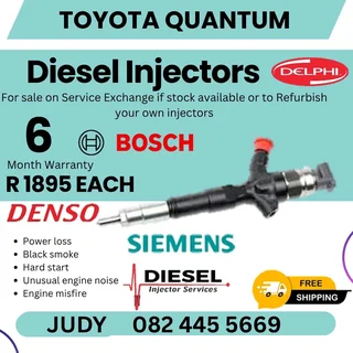 Toyota Quantum Diesel Injector for sale on service exchange or to recon