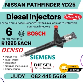 Nissan Pathfinder YD25 Diesel Injector for sale on service exchange or to recon