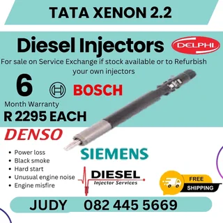 Tata Xenon 2.2 Diesel Injector for sale on service exchange or to recon
