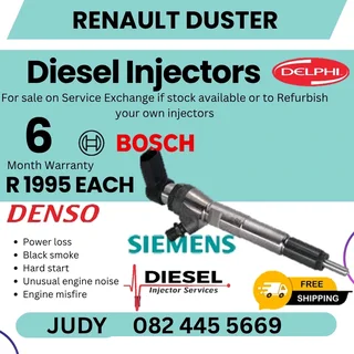 Renault Duster Diesel Injector for sale on service exchange or to recon
