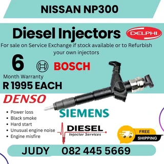 Nissan NP300 Diesel Injector for sale on service exchange or to recon