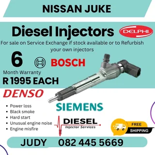 Nissan Juke Diesel Injector for sale on service exchange or to recon