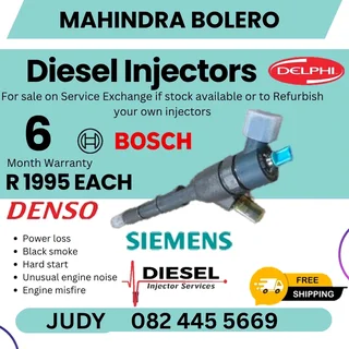 Mahindra Bolero Diesel Injector for sale on service exchange or to recon