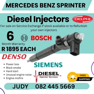 Mercedes Benz Sprinter Diesel Injector for sale on service exchange or to recon