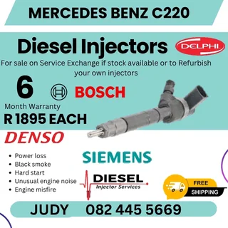 Mercedes Benz C220 Diesel Injector for sale on service exchange or to recon