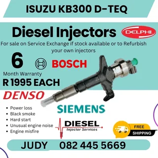 Isuzu KB300 D-TEQ Diesel Injector for sale on service exchange or to recon