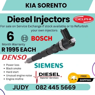 Kia Sorento Diesel Injector for sale on service exchange or to recon