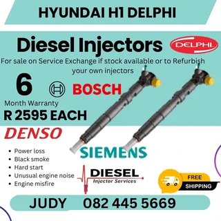 Hyundai H1 Delphi Diesel Injector for sale on service exchange or to recon