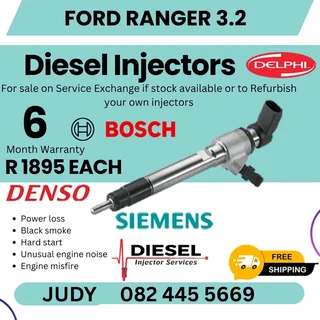Ford Ranger 3.2 Diesel Injector for sale on service exchange or to recon