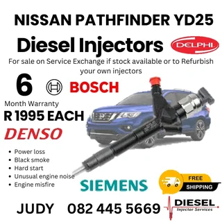 Nissan Pathfinder YD25 Diesel Injector for sale on service exchange or to recon