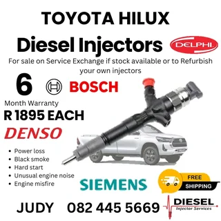 Toyota Hilux Diesel Injector for sale on service exchange or to recon