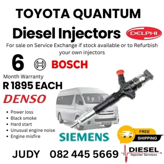 Toyota Quantum Diesel Injector for sale on service exchange or to recon