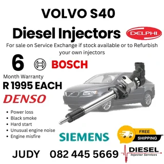 Volvo S40 Diesel Injector for sale on service exchange or to recon