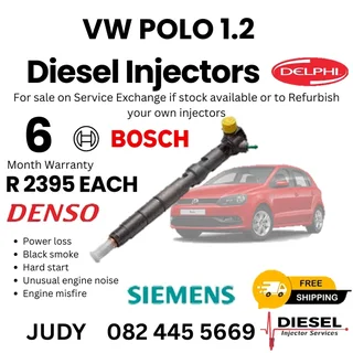 VW Polo 1.2 Diesel Injector for sale on service exchange or to recon