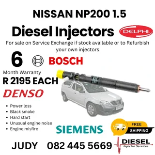 Nissan NP200 1.5 Diesel Injector for sale on service exchange or to recon