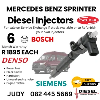 Mercedes Benz Sprinter Diesel Injector for sale on service exchange or to recon