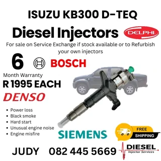 Isuzu KB300 D-TEQ Diesel Injector for sale on service exchange or to recon