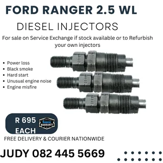 Ford Ranger 2.5 WL Diesel Injector for sale on service exchange or to recon