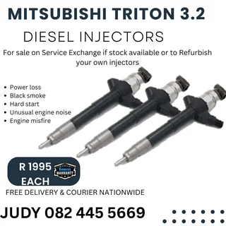 Mitsubishi Triton 3.2 Diesel Injector for sale on service exchange or to recon