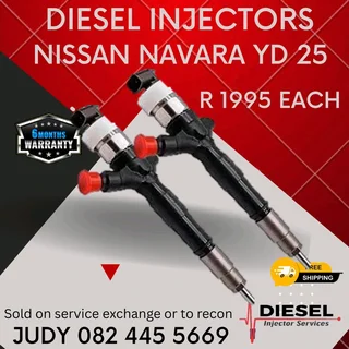 Nissan Navara YD25 Diesel Injector for sale on service exchange or to recon
