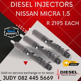Nissan Micra 1.5 Diesel Injector for sale on service exchange or to recon