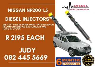 Nissan NP200 1.5 Diesel Injector for sale on service exchange or to recon