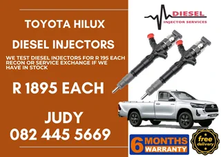 Toyota Hilux Diesel Injector for sale on service exchange or to recon
