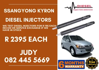 Ssangyong Kyron Diesel Injector for sale on service exchange or to recon