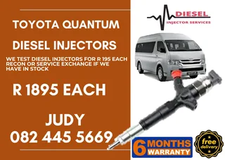 Toyota Quantum Diesel Injector for sale on service exchange or to recon