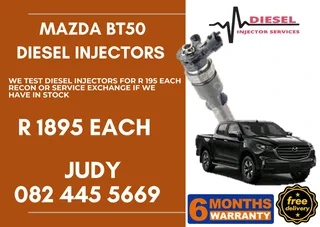 Mazda BT50 Diesel Injector for sale on service exchange or to recon