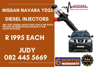 Nissan Navara YD25 Diesel Injector for sale on service exchange or to recon