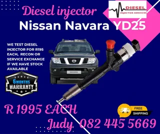 Nissan Navara YD25 Diesel Injector for sale on service exchange or to recon