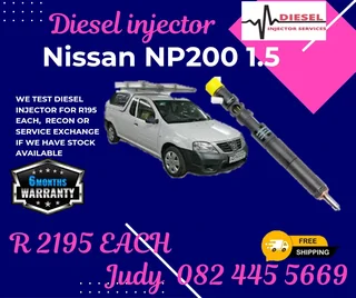 Nissan NP200 1.5 Diesel Injector for sale on service exchange or to recon