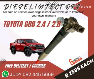 Toyota GD6 2.4/2.8 Diesel Injector for sale on service exchange or to recon