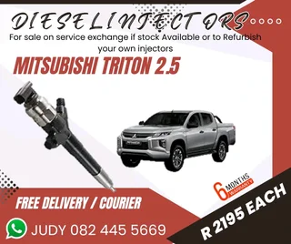 Mitsubishi Triton 2.5 Diesel Injector for sale on service exchange or to recon