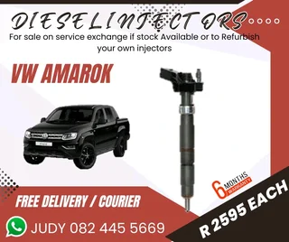 VW Amarok Diesel injectors for sale on service exchange or to recon
