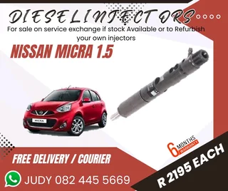 Nissan Micra 1.5 Diesel Injector for sale on service exchange or to recon