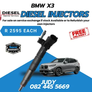 BMW X3 Diesel Injectors for sale on service exchange or to recon your own injectors