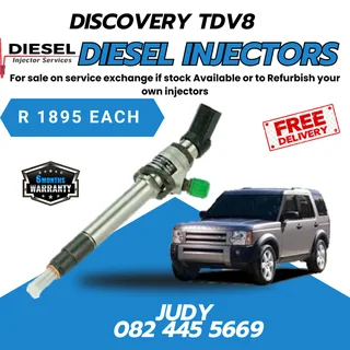 Discovery TDV8 Diesel Injectors for sale on service exchange or to recon your own