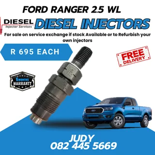 Ford Ranger 2.5 WL Diesel Injectors for sale on service  exchange or to recon your own