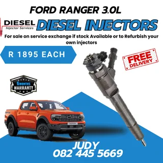 Ford Ranger 3.0L Diesel Injectors for sale on service exchange or to recon your own