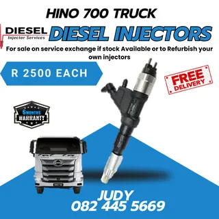 Hino 700 Truck Diesel Injectors for sale on service exchange or to recon your own