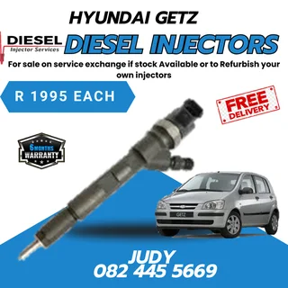 Hyundai Getz Diesel Injectors for sale on service exchange or to recon your own