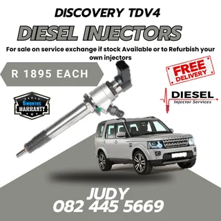 Discovery TDV4 Diesel Injectors for sale on service exchange or to recon