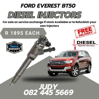 Ford Everest BT50 Diesel Injectors for sale on service exchange or to recon