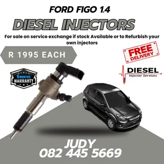 Ford Figo 1.4 Diesel Injectors for sale on service exchange or to recon