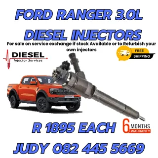 Ford Ranger 3.0L Diesel Injectors for sale on service exchange or to recon