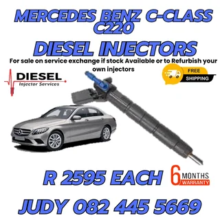 Mercedes Benz C-Class C220 Diesel injectors for sale on service exchange or to recon