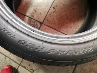 2x 265/45/20 Pirelli p zero