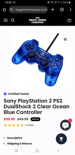 Rare Ocean Blue Transparent Controller